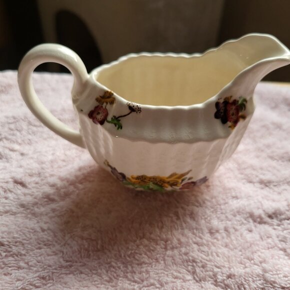 SPODE COPELAND CHINA CREAMER BASKET WEAVE WICKER LANE MADE IN ENGLAND 'BIN F - Picture 4 of 7